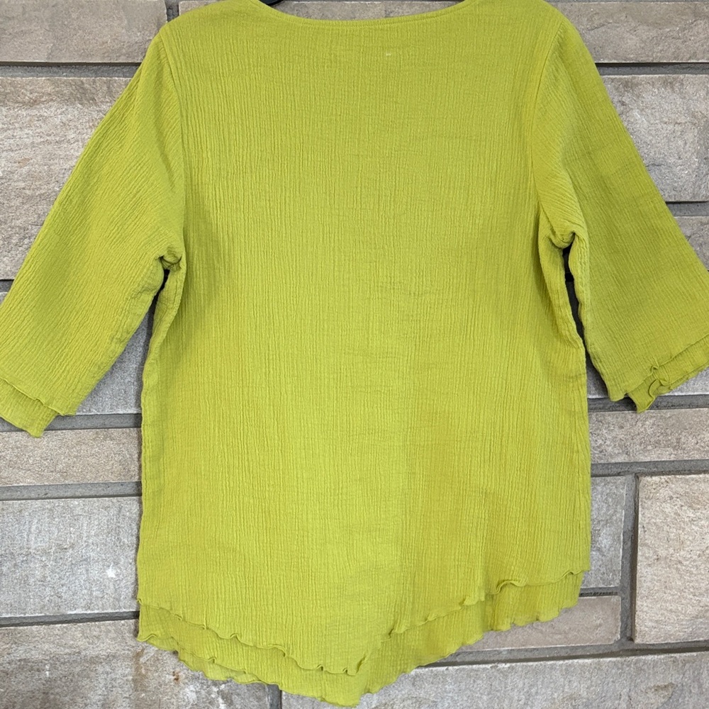 Soft Surroundings Lime Green Scoop Neck Tunic - Picture 5 of 8